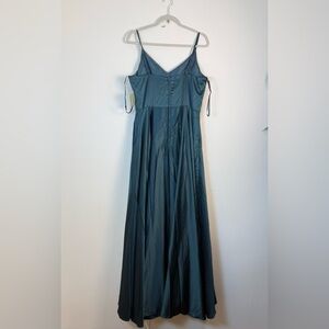Windsor Women Maxi Dress sz 13 Hunter Green Enchanted Satin Prom Gown HOCO Party